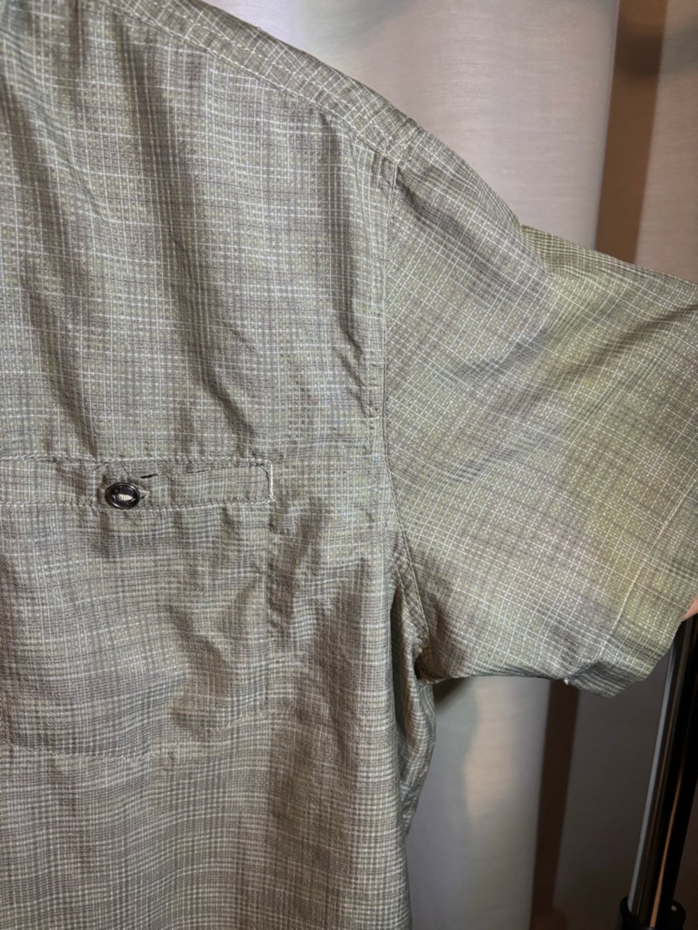 Kuhl Olive Green Plaid Short-Sleeve Button-Down Shirt - Picture 8 of 13